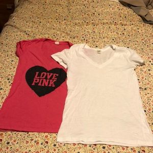 Two v neck t shirts